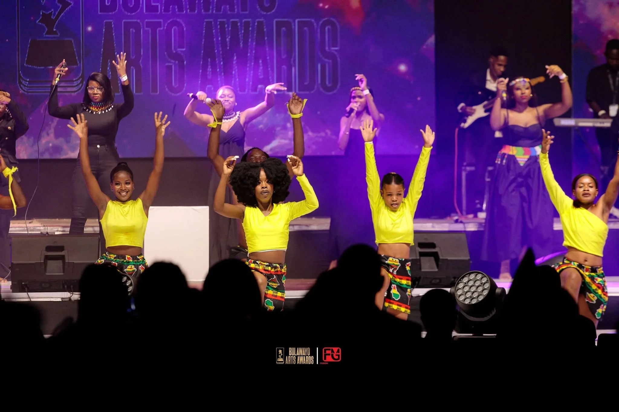 Dancers performing on stage at the Bulawayo Arts Awards